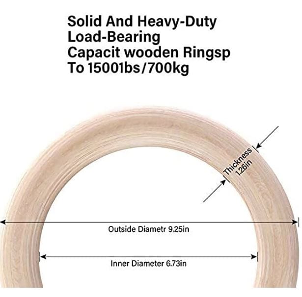 HAHASOLE Wood Gymnastic Rings,Gym Rings part 2